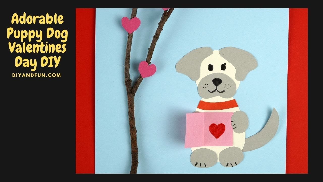 PUPPY DOG VALENTINES DAY CARD DIY