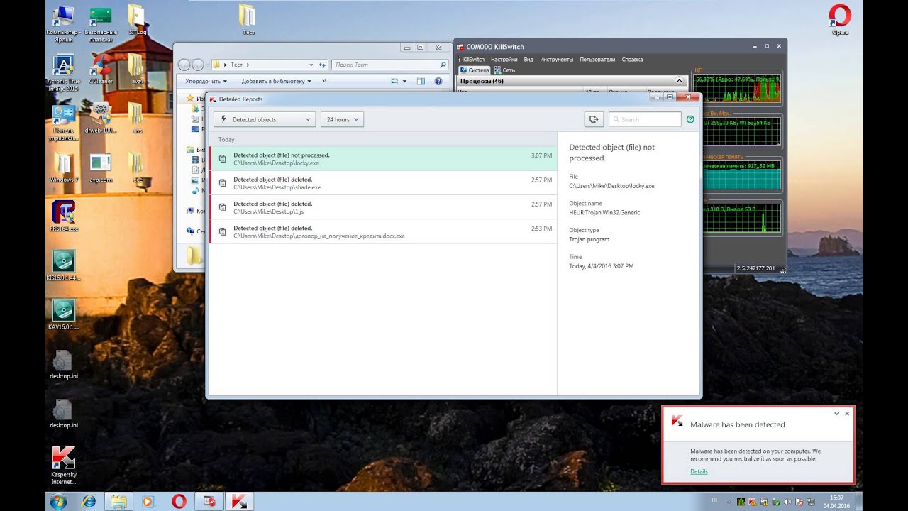 Ransomware Locky & Kaspersky Internet Security 2016