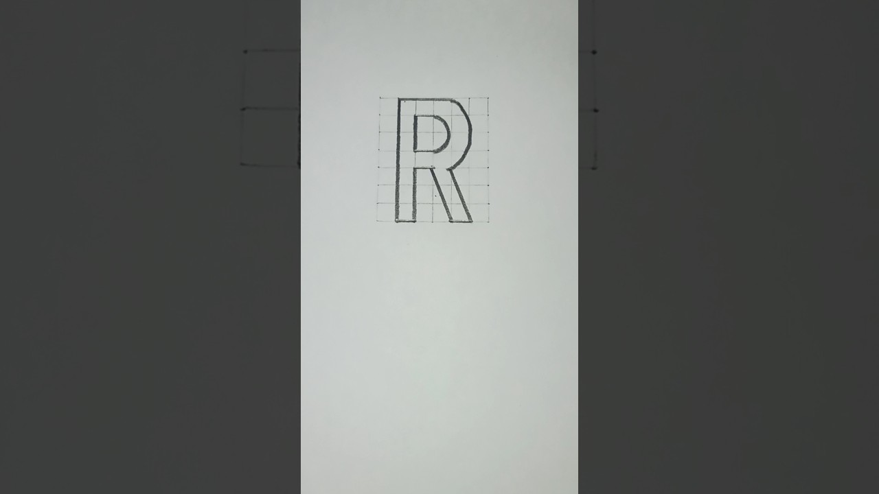 Double stroke vertical capital letters R #shorts #youtubeshorts #shortsvideo #lettering