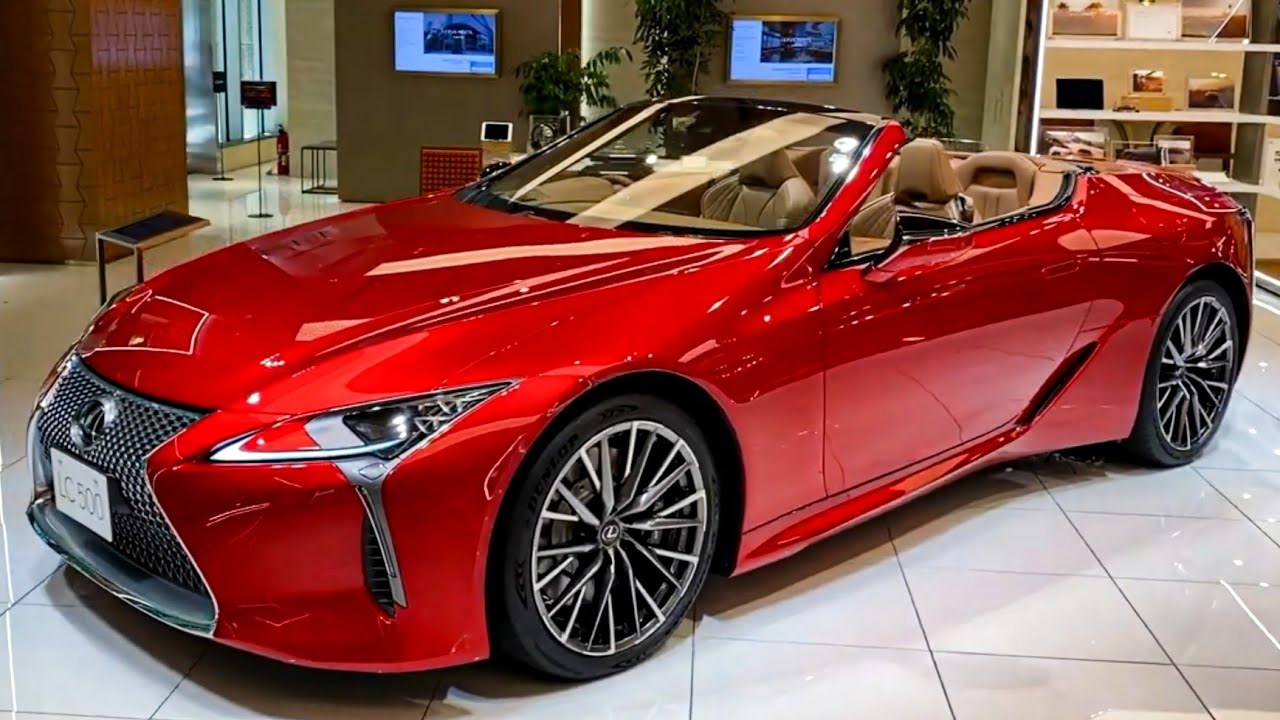 New 2024 Lexus LC500 Convertible Red Color | Exterior and Interior