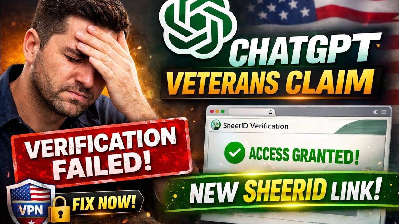 How to Get ChatGPT Veterans Claim ✅ Complete SheerID Method (Working)