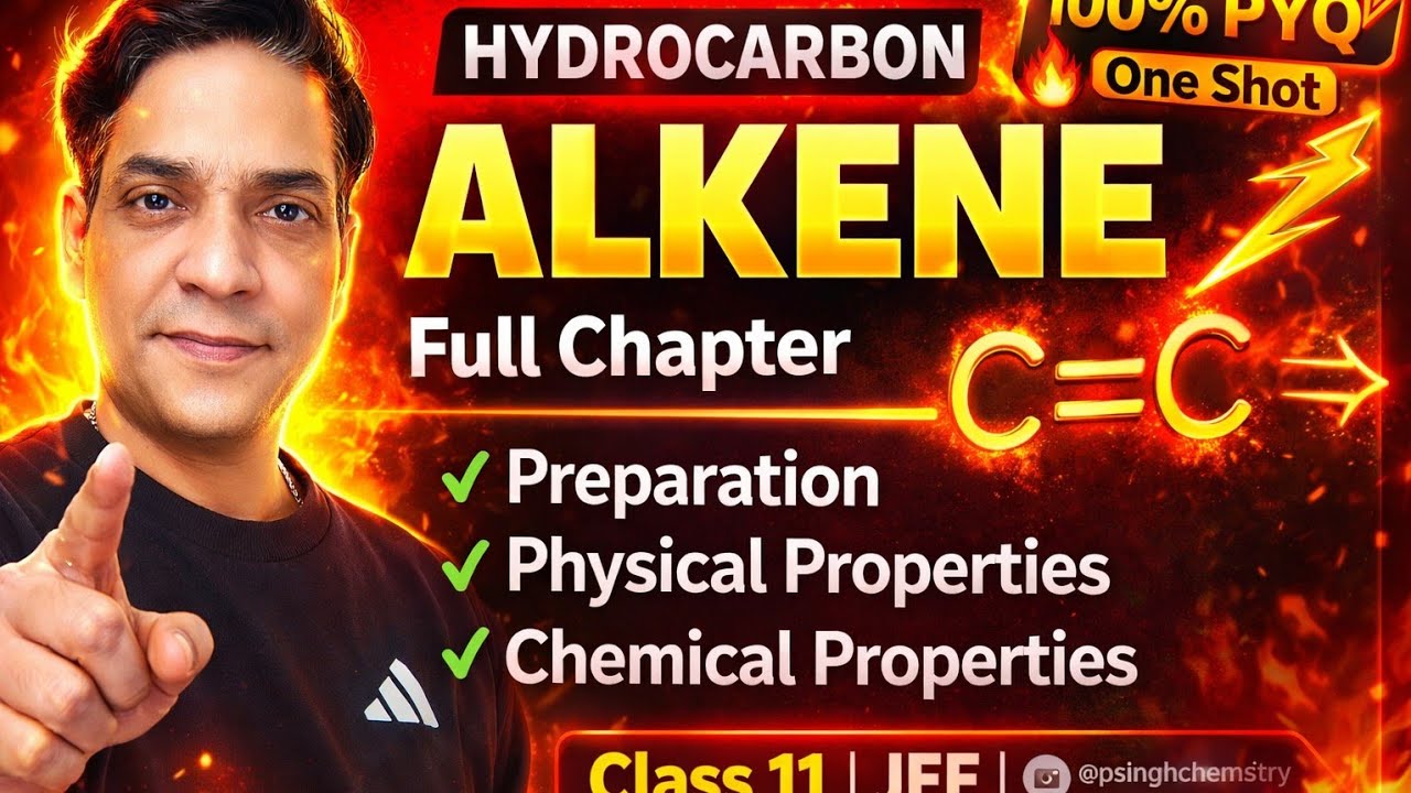 Hydrocarbon 07 | Alkene | 36 | preparation of alkene  | Organic Chemistry CLASS 11 JEE NEET
