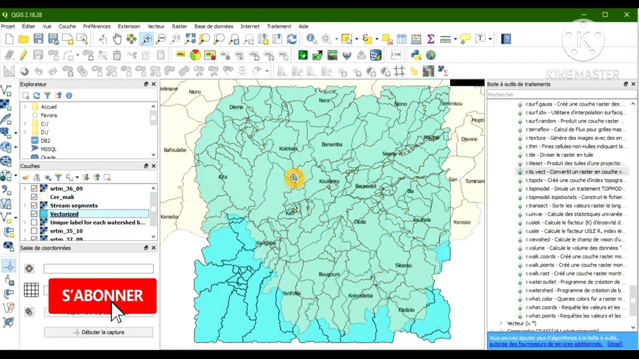Réaliser des bassins versants et lignes d'écoulement dans QGIS