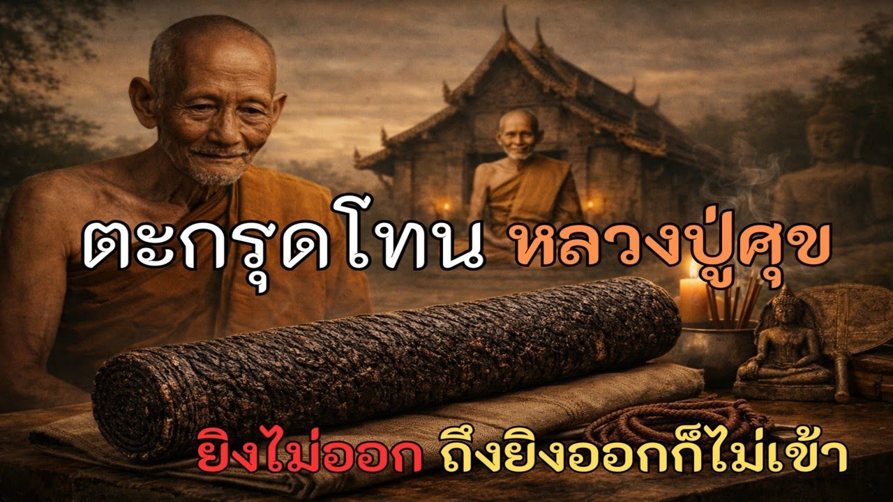 ตะกรุดโทน หลวงปู่ศุข วัดมะขามเฒ่า ยิงไม่ออก ถึงยิงออกก็ไม่เข้า ตำนานของขลังสะเทือนวงการ
