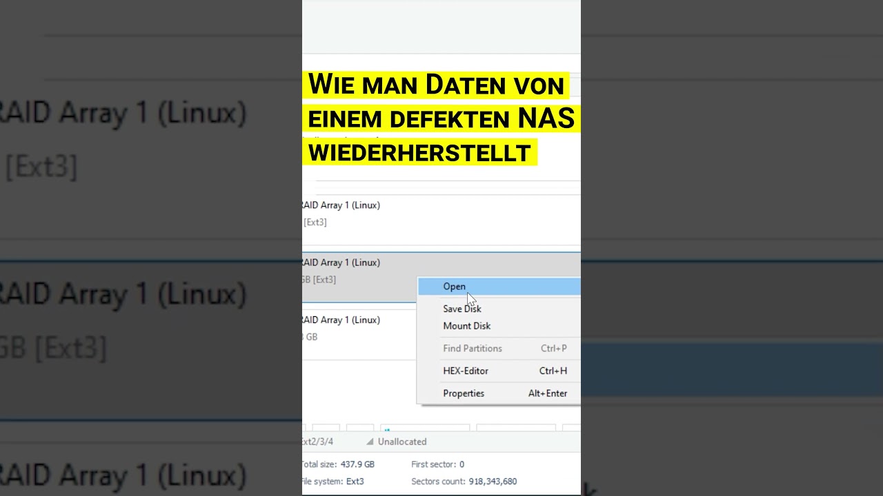 So stellen Sie Daten von RAID-Array Thecus NAS N4100Pro #shorts #short #shortsvideo #shortvideo