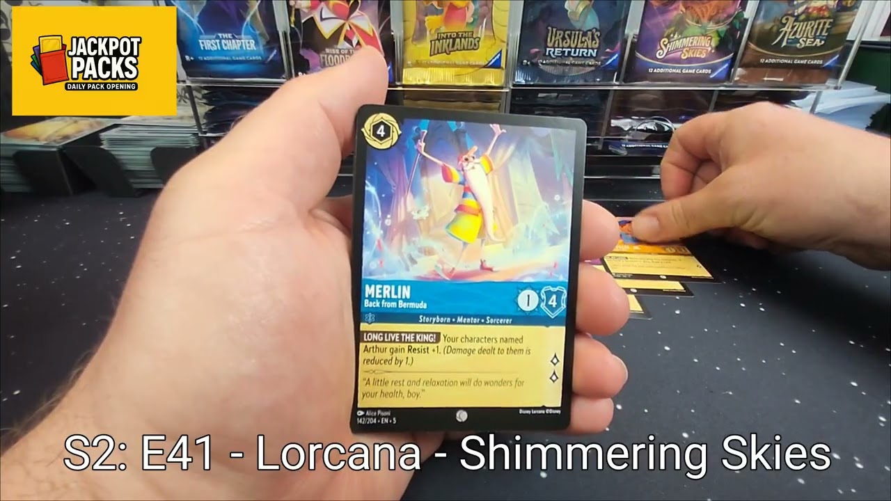 S2:E41 - Disney's Lorcana Enchanted Iconic Rare Card Hunt - Shimmering Skies Booster Pack Opening