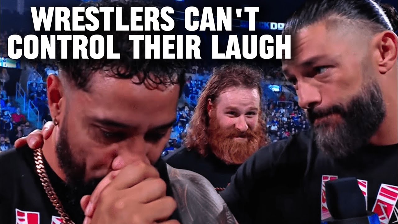 10 Minutes Of WWE Wrestlers Hilariously Breaking Character On Live TV 