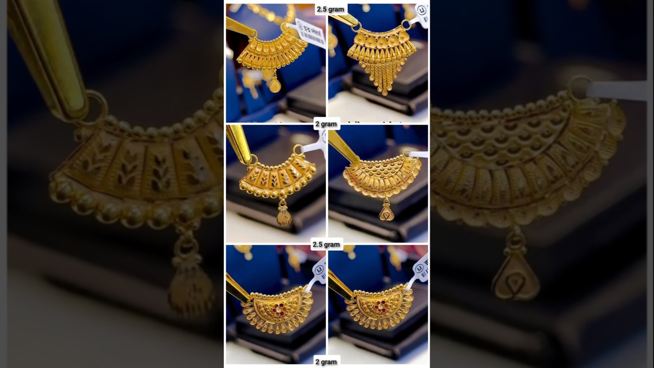 simple mangalsutra pendant design || small gold mangalsutra designs for daily use 