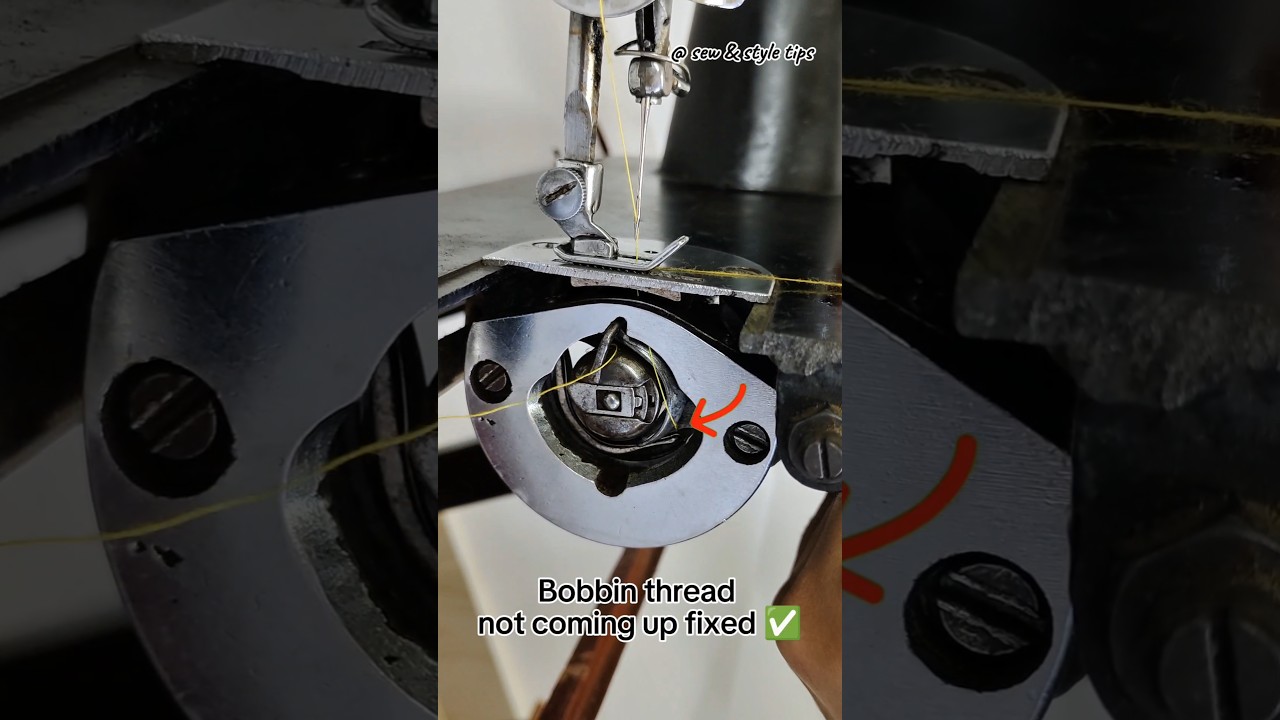 Bobbin thread not coming up problem fixed ✅ #sewingtipsandtricks #sewingmachinerepair #sewinghacks
