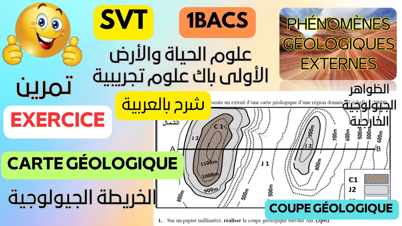 1 BACSE / CARTE GEOLOGIQUE : Réalisation d'une coupe géologique 