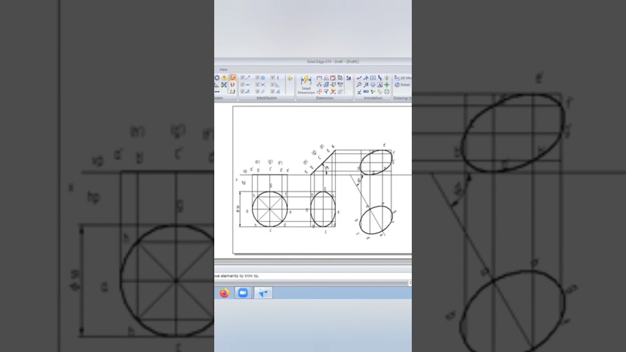 Projection of Planes: Circular Lamina #engineeringdrawing #projectionofplanes #caed #vtu