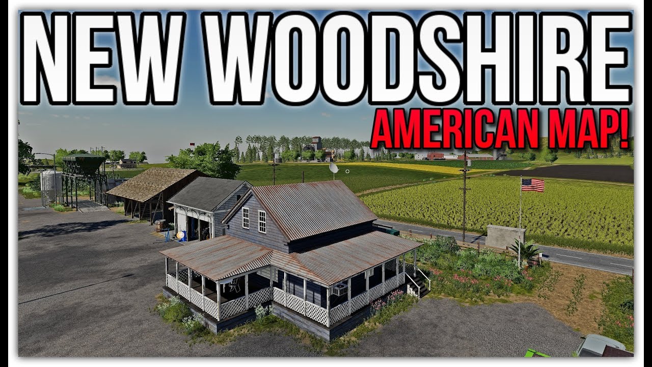 NEW WOODSHIRE FS19 AMERICAN MAP | First Look & Map Tour! (Plus Train Ride!)