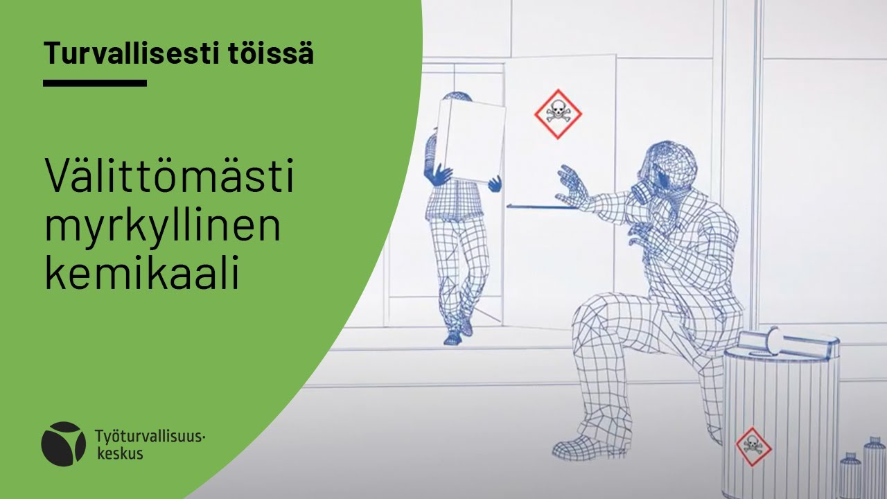 V&auml;litt&ouml;m&auml;sti myrkyllinen kemikaali -varoitusmerkki