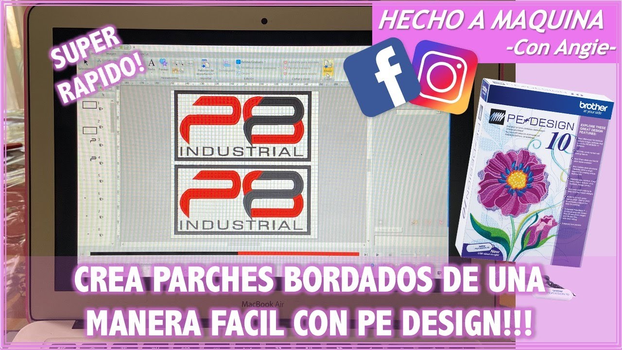 CREA PARCHES BORDADOS DE UNA MANERA FACIL CON PE DESIGN!!!