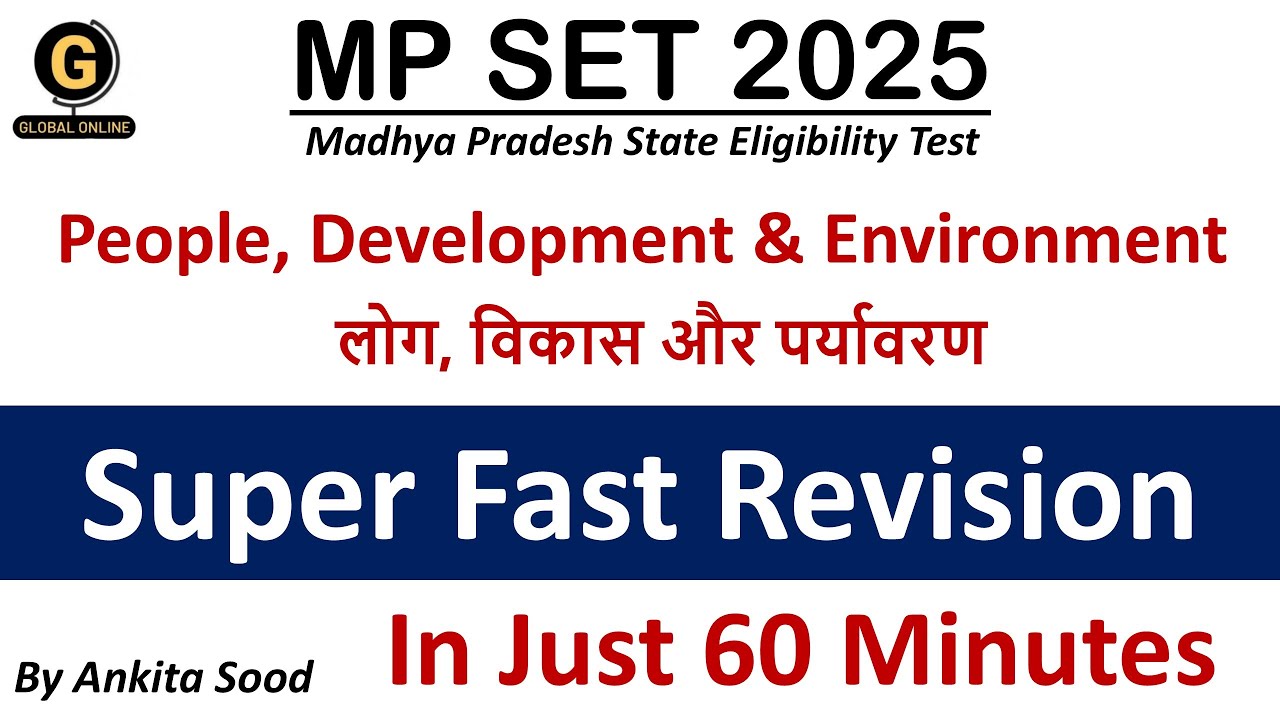 People & Environment Complete Revision for MPSET 2025 |Paper 1 Most Important Topics Preparation