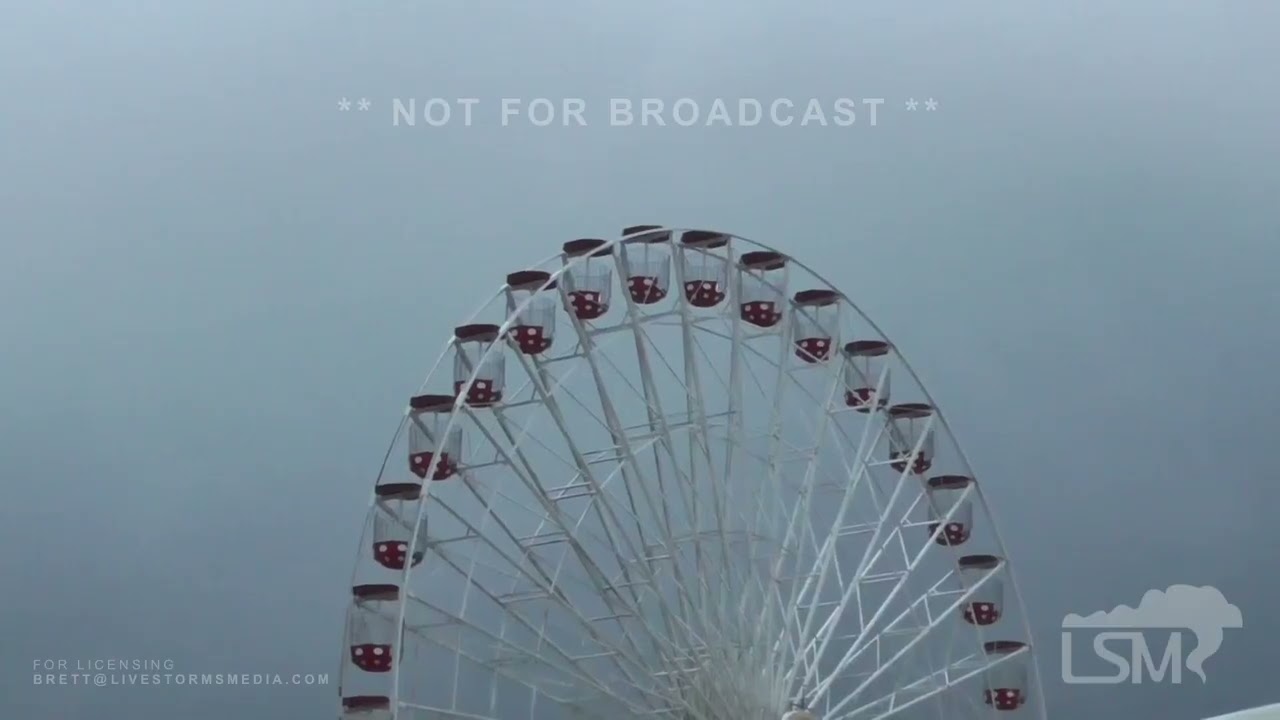 06-27-2023 Ocean City,NJ - Severe Beach Storms, Intense Ocean Lightning Strikes, Rough Seas and Heav
