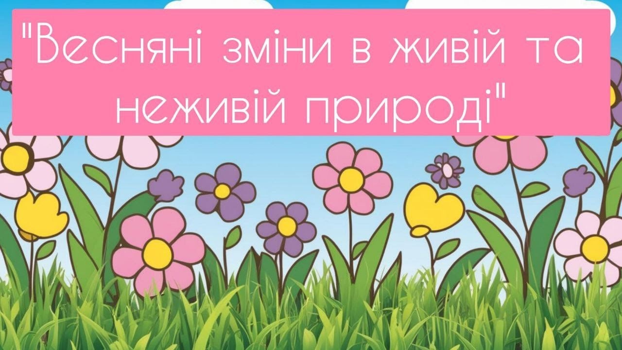 Весняні зміни в живій та неживій природі. Відео для дітей. Навчаємось разом.