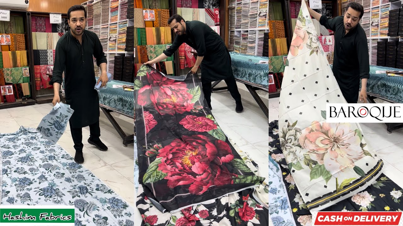 Baroque Lawn | Voil Dupatta | wholesale price | Hashim Fabrics