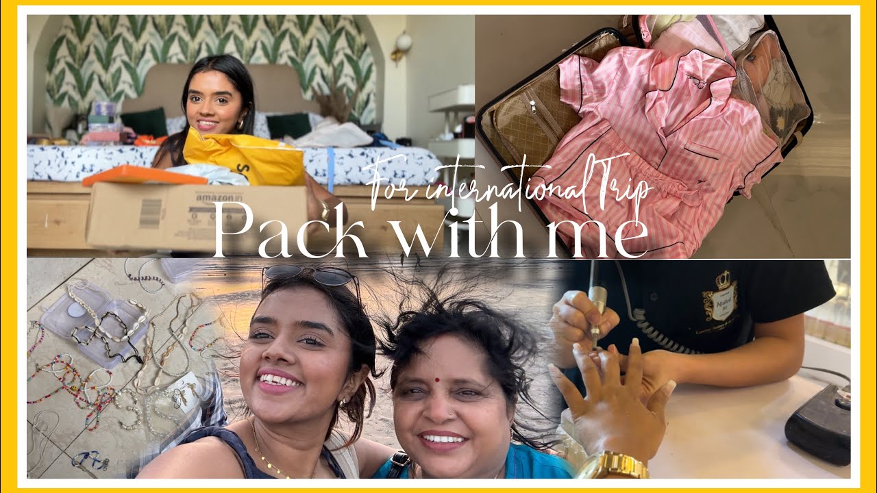 Pack With Me for an International Trip ✈️🧳| J vlog