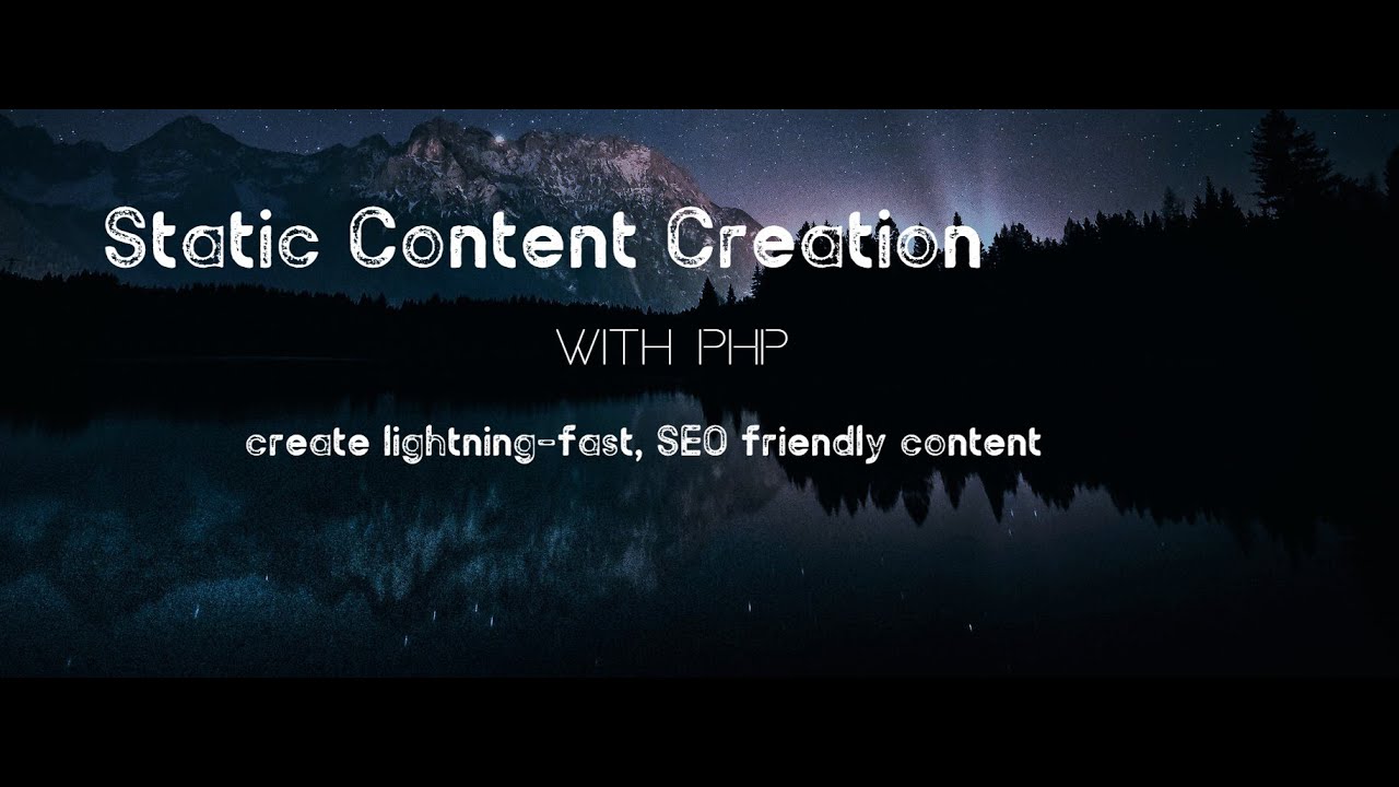 Create static content with PHP & blua.blue