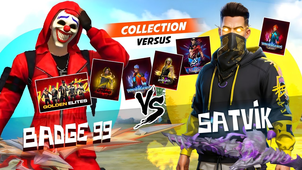 Badge99 Vs SATVIK 🔥| Collection Versus 😎 Free Fire Max