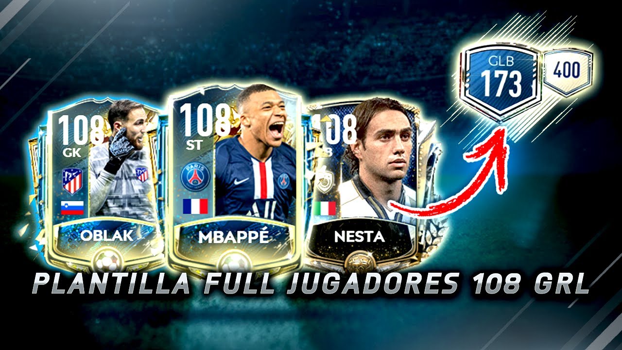 FULL 108 GRL !!! EQUIPO MUY TOP 😱 INCREIBLES JUGADORES !!! || FIFA 20 MOBILE