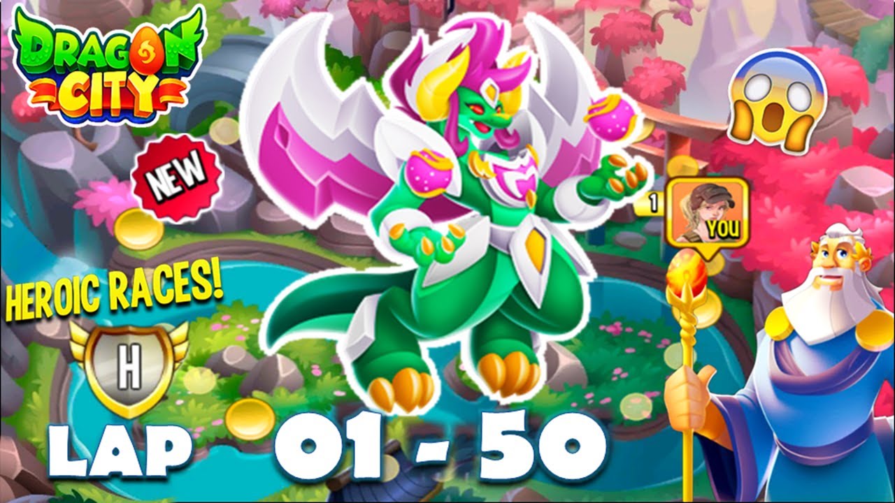 Dragon City: Mythmarvelous Dragon | Heroic Race LAP 1 - 50 COMPLETED 😱