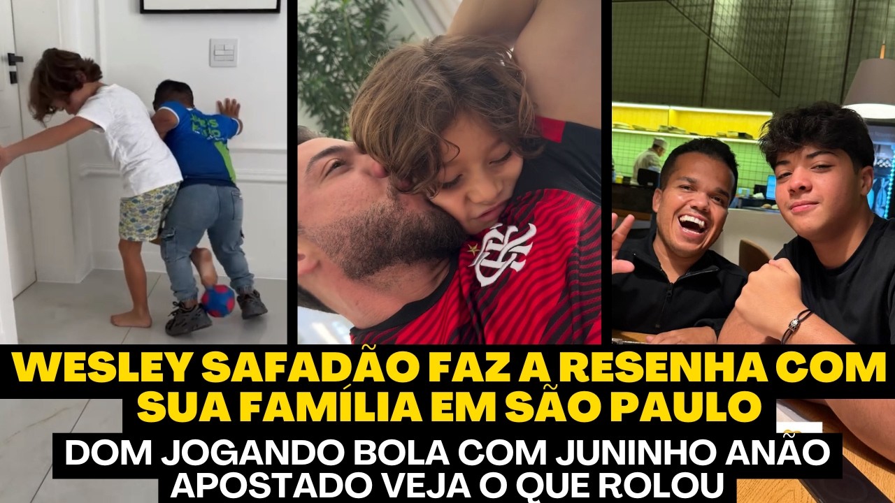 WESLEY SAFADÃO FAZ UMA PROPOSTA PARA SEU FILHO DOM E COLOCA PARA JOGAR BOLA CONTRA JUNINHO ANÃO