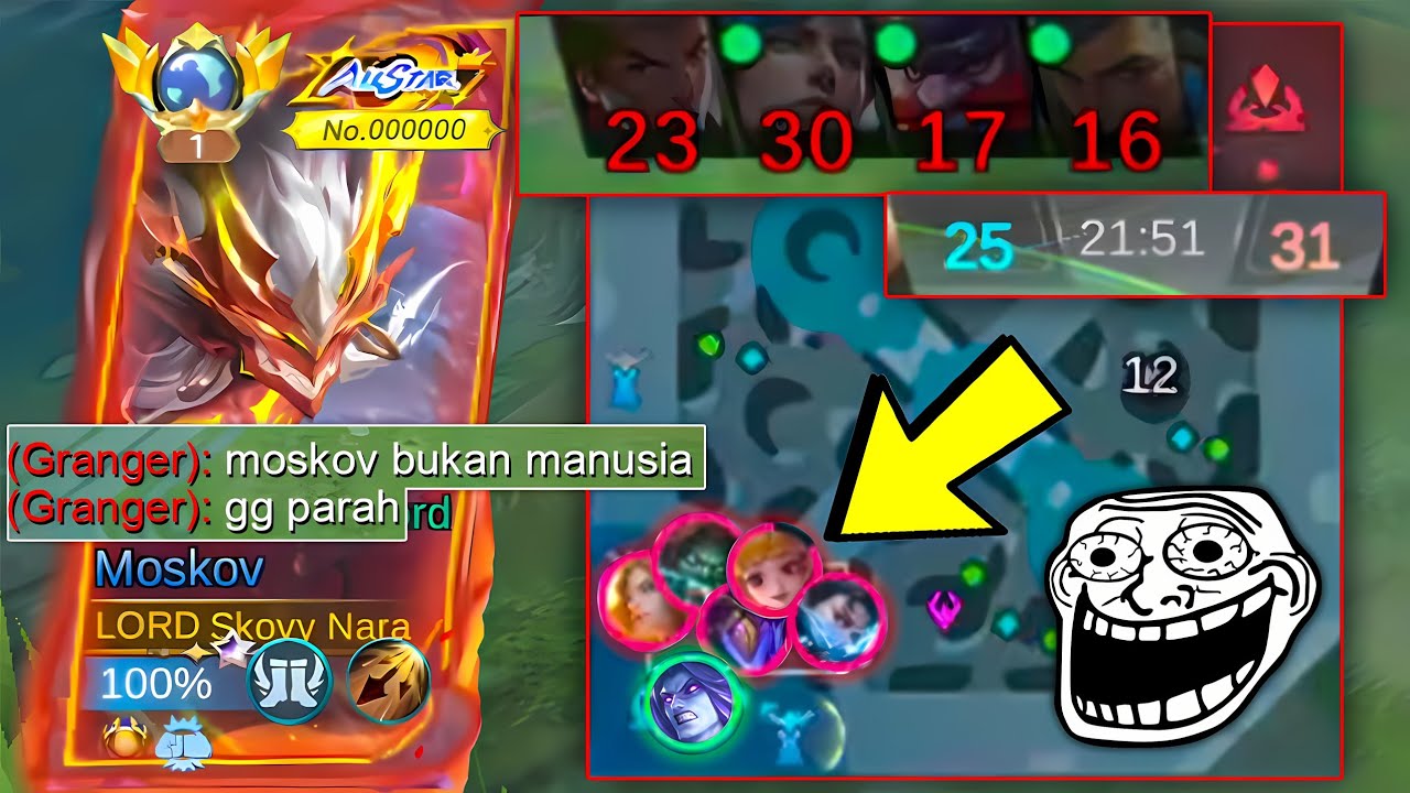EPIC COMEBACK PALING NGERI! KETIKA TOP GLOBAL MOSKOV JADI TULANG PUNGGUNG TIM! MOSKOV MATI = KALAH💀