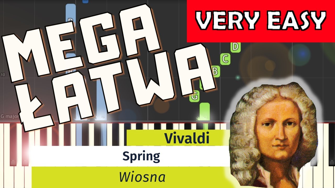 🎹 Wiosna (A. Vivaldi) - Piano Tutorial (MEGA ŁATWA wersja) 🎵 NUTY W OPISIE 🎼