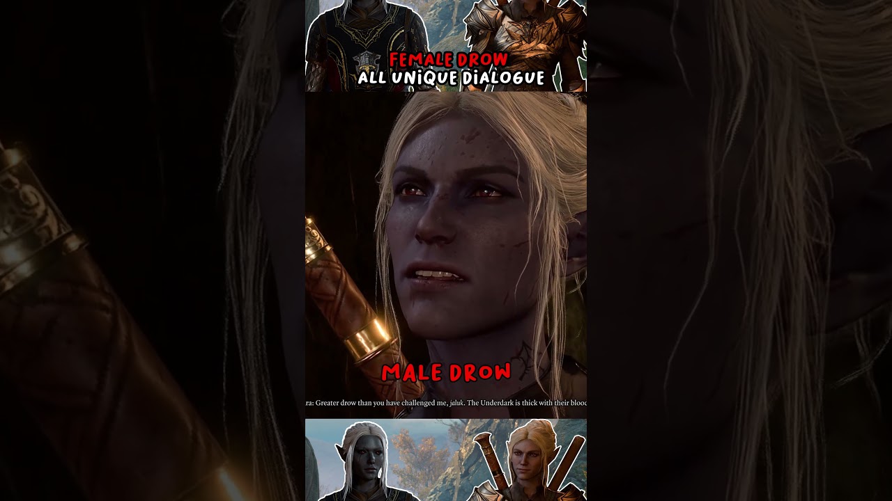 Minthara Meeting Male Drow Vs Female Drow #tjoajunchoi #baldursgate3