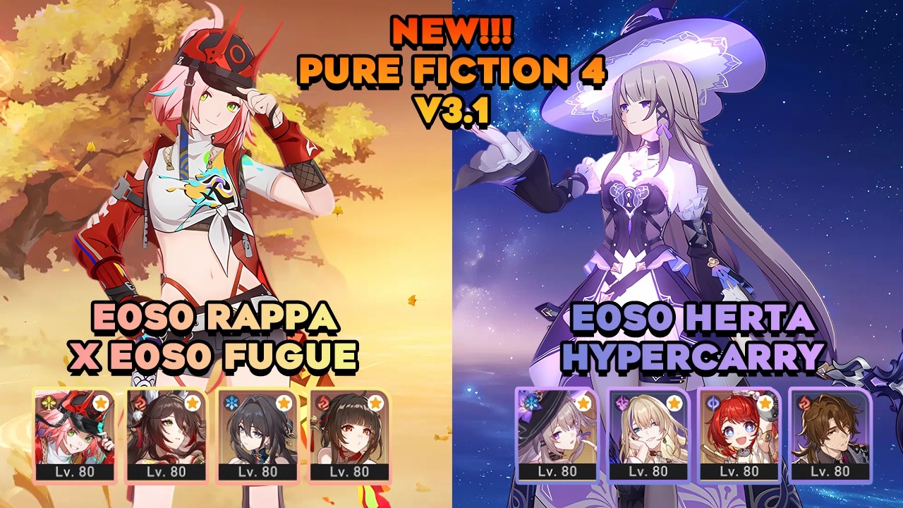 [NEW] Pure Fiction 4 v3.1 | E0S0 Fugue X E0S0 Rappa & E0S0 Herta Hypercarry | Honkai: Star Rail