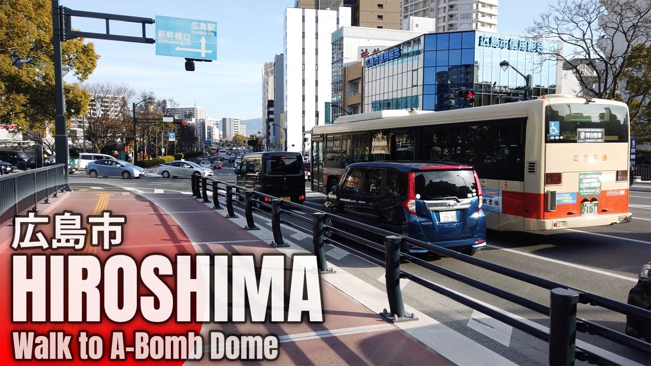 Exploring Hiroshima | walking from Hiroshima Station to Atomic Bomb Dome | 4k