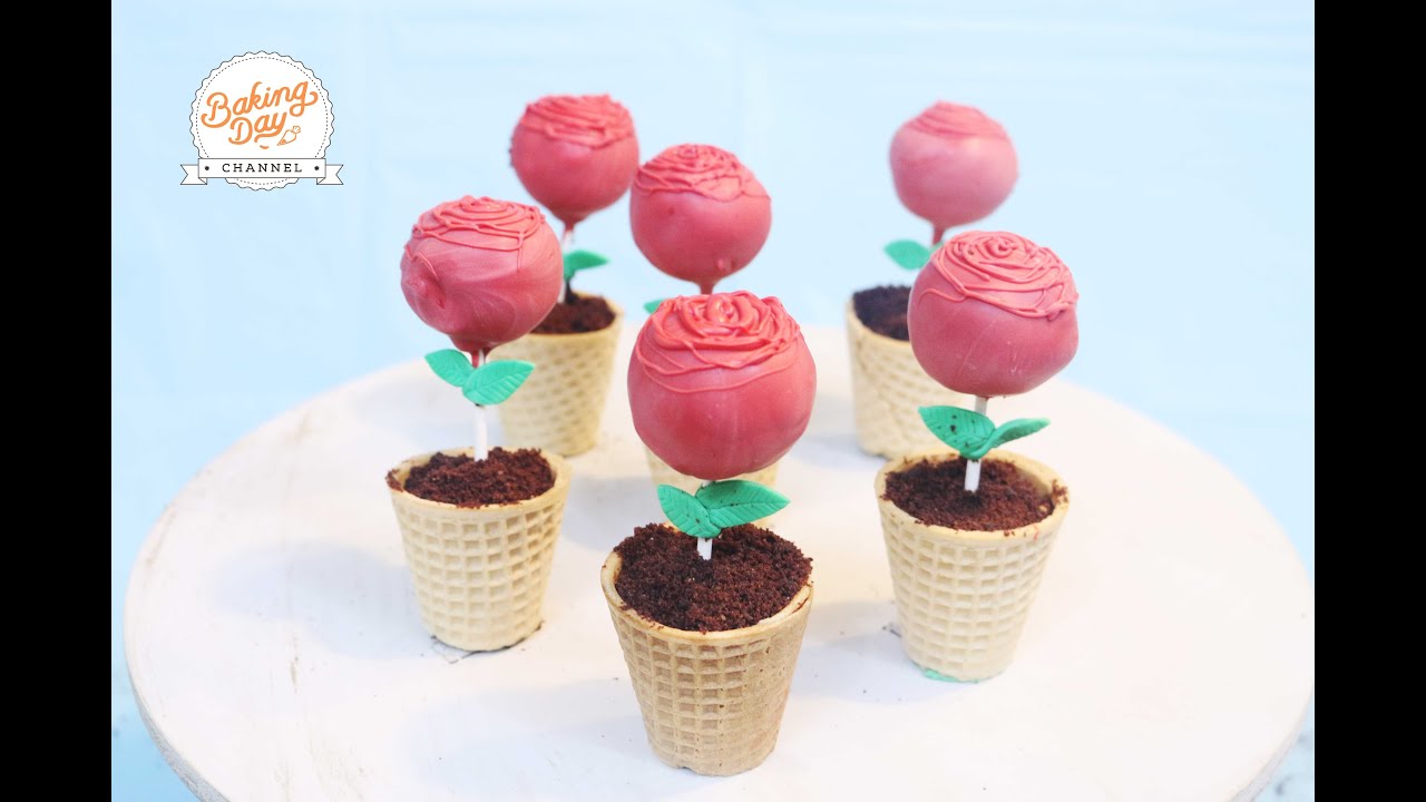 CAKE POPS EN FORMA DE ROSA (DIA DE LAS MADRES) - BAKING DAY