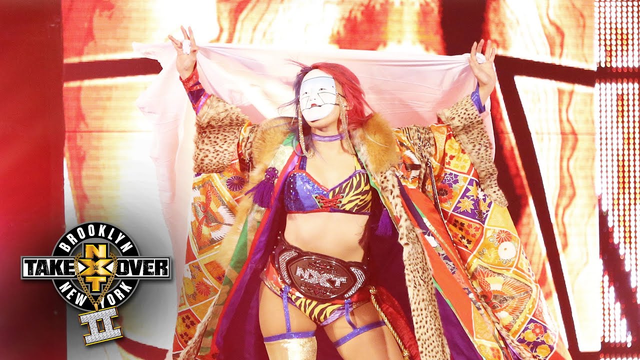 Asuka's entrance: NXT TakeOver: Brooklyn II, only on WWE Network