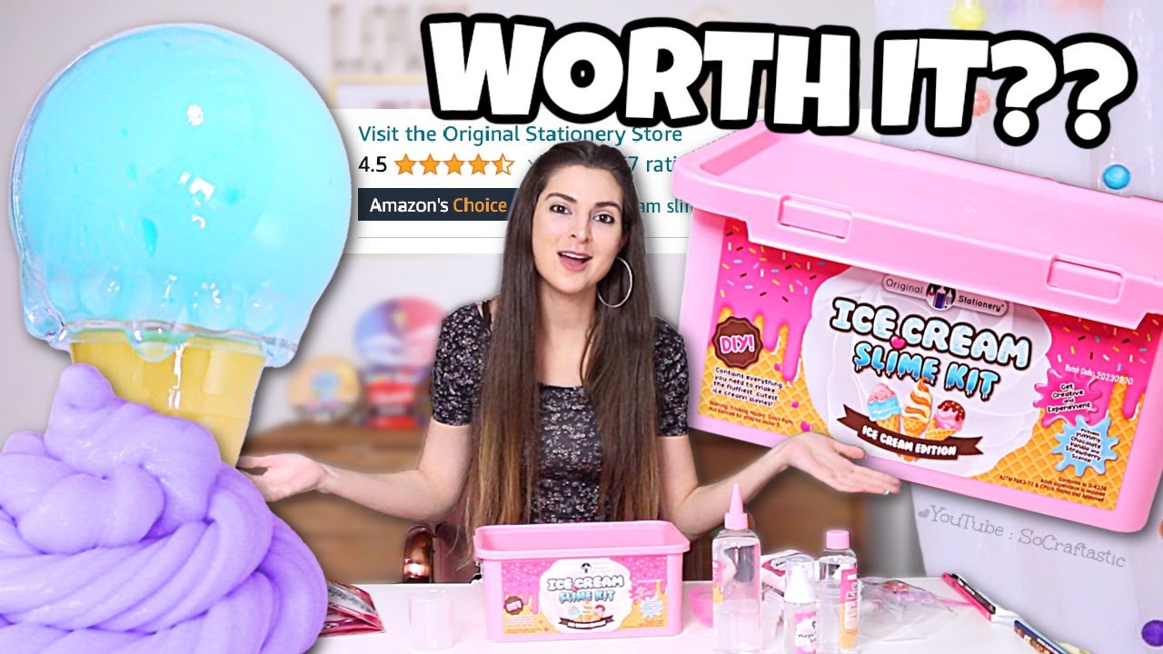 Тестирование набора для творчества «ICE CREAM SLIME» от Amazon // Бестселлер!?