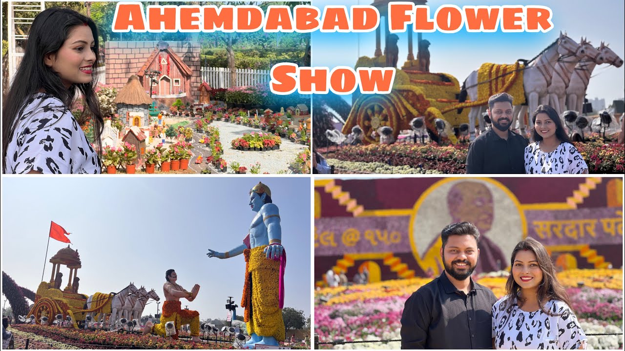 Iss Bar Ka Flower Show kuch Alag Tha🥰 /Riverfront Flower Show Ahmedabad 2026 Vlog/ Aarti Style Tips 