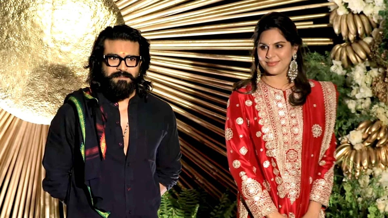 Ramcharan And His Wife Upasana At Virosh Reception | Vijay Deverakonda | Rashmika Mandanna