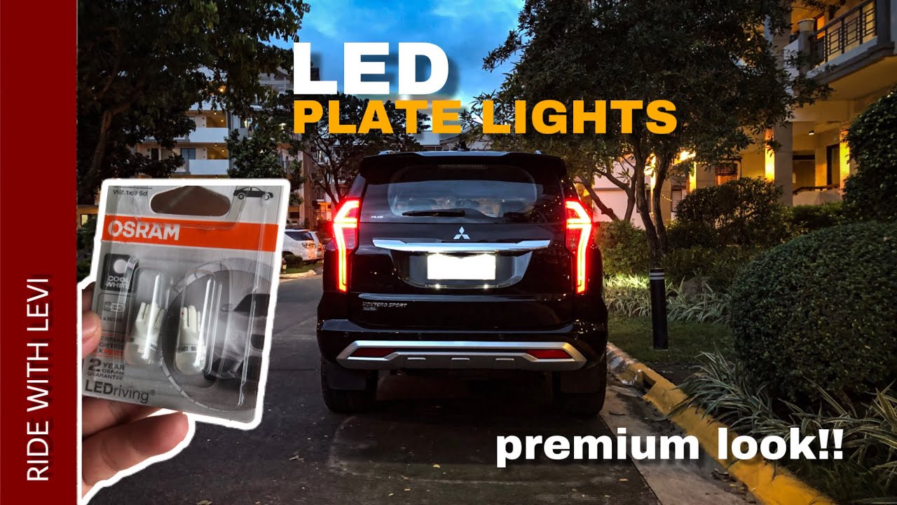 Installed white LED plate lights for my Montero Sport 2020