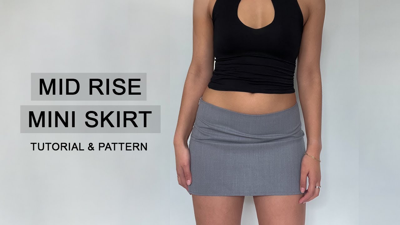 How to sew a Mini Skirt with 1 sewing machine [Sewing Pattern & Tutorial]