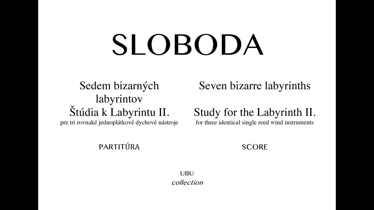 Sloboda, Matej – Study for a Labyrinth II. | EnsembleSpectrum