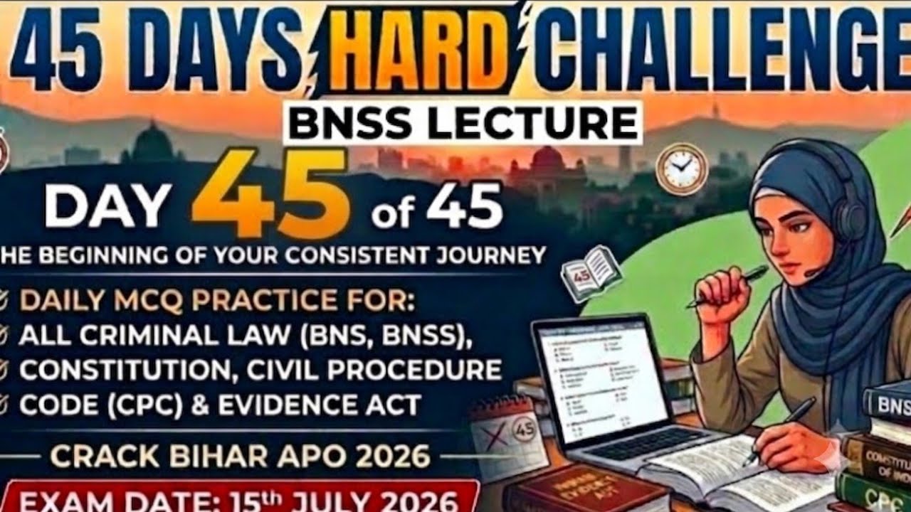 Bihar APO 45 Day Hard Challenge Finale! Mastered BSA, BNS, BNSS, CPC, and the Constitution today!!!!