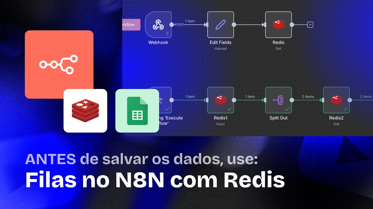 Crie filas no Redis ANTES de Salvar as Mensagens do Webhook N8N no Google Sheets
