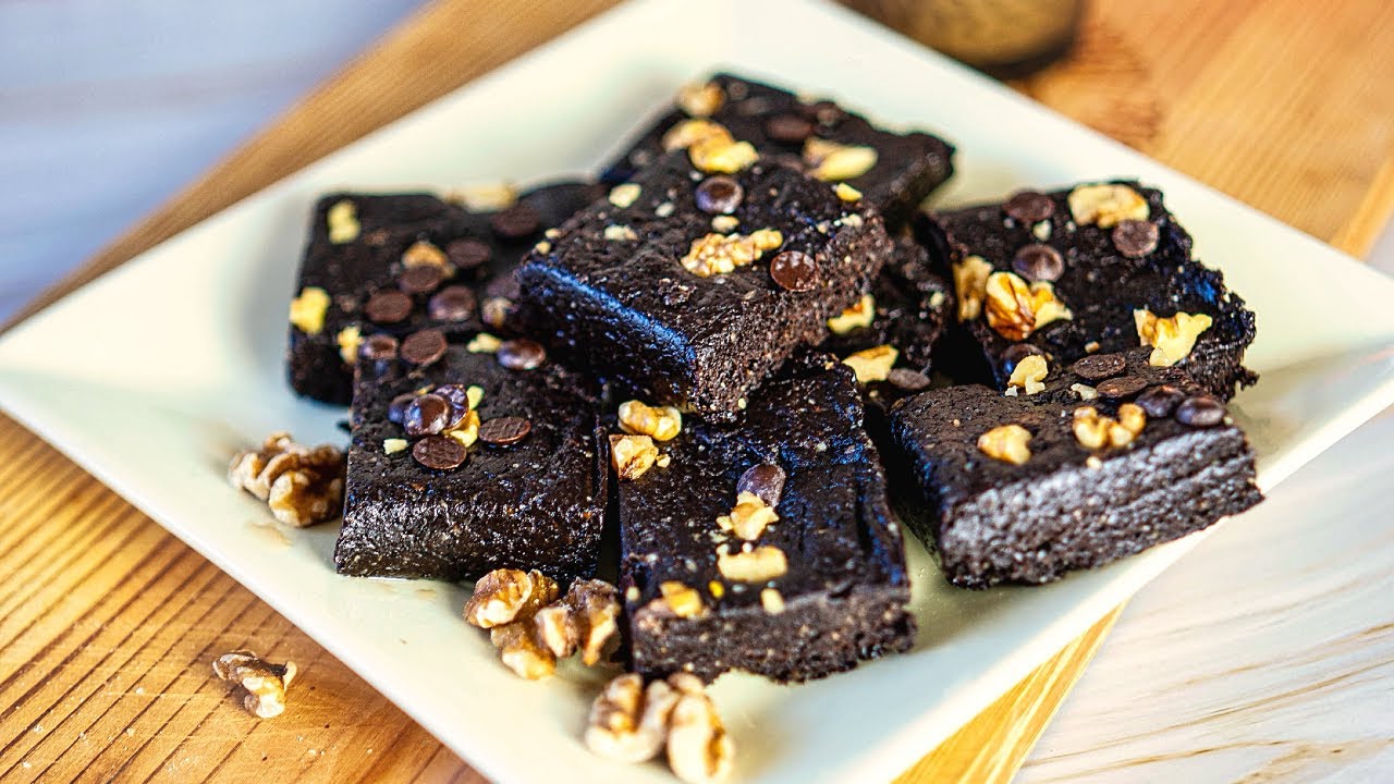 Healthy Bate Bars - No Bake Chocolate Date Walnut Fudge - Vegan - Gluten Free -