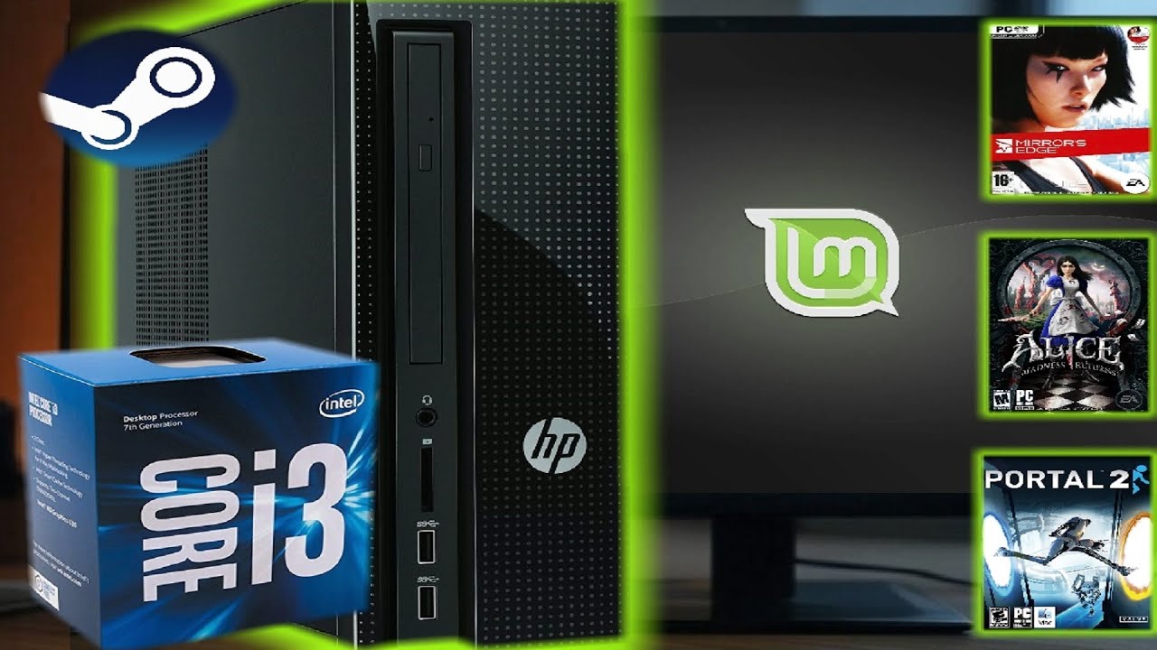 Upgrading My Linux Mint Gaming PC To a Core i3-7100  (HP Slimline 270, Intel HD 630 Benchmarks)