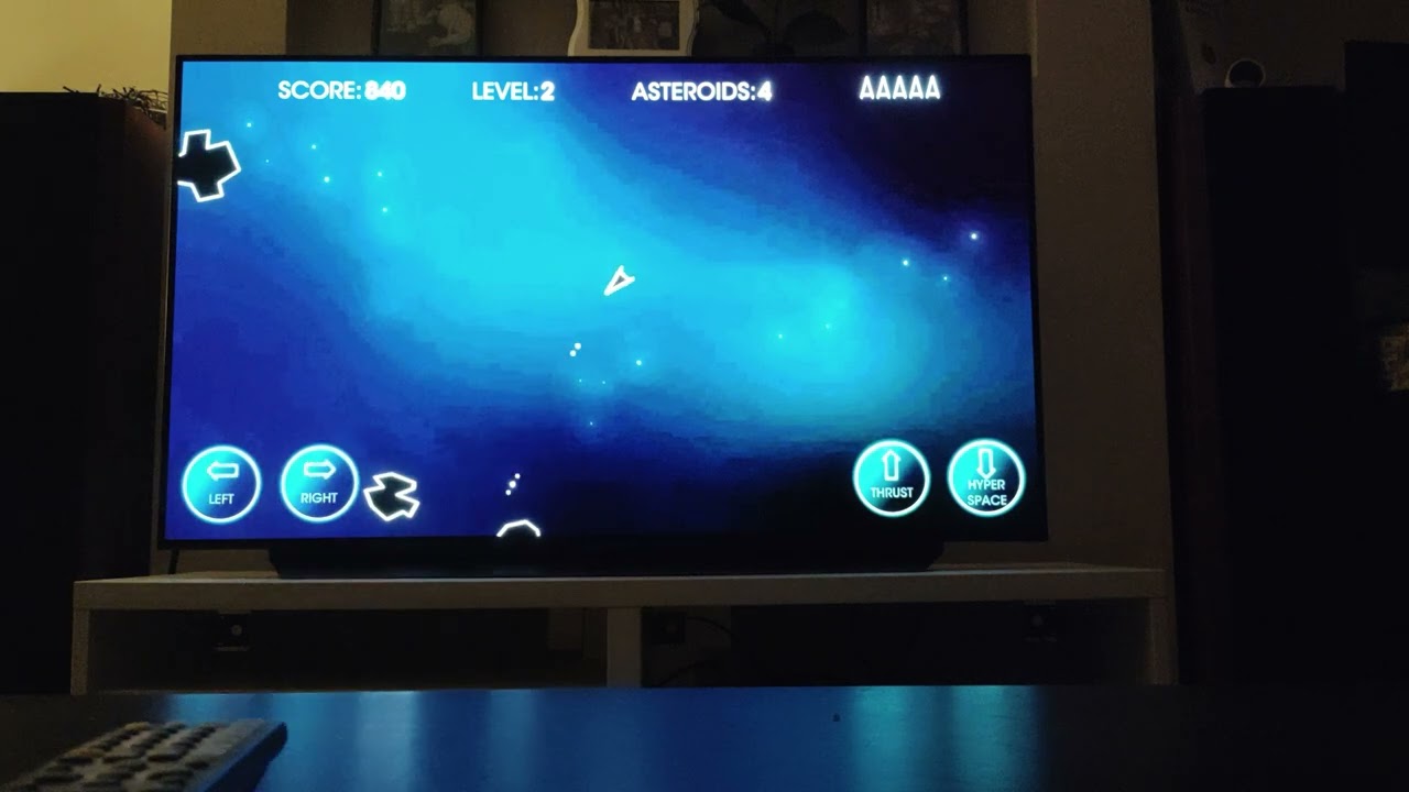 Asteroids - WebOS Gameplay (LG Content Store) [Live]