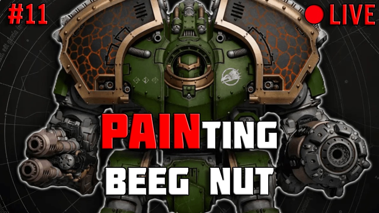 【Warhammer Horus Heresy】PAINting The BIG (Dread)NUT & Maybe Cat Appears | Dark Angels