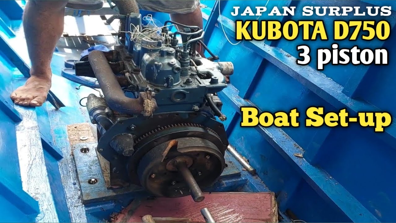 Kubota D750 japan surplus engine Boat Set-up