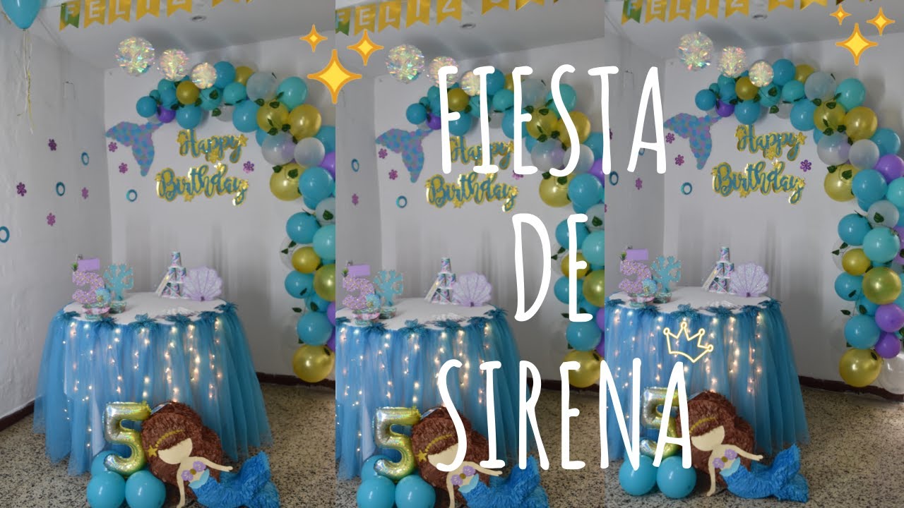 DECORACIÓN FIESTA TEMÁTICA DE SIRENA🧜🏻‍♀️-🤗LikeArt.