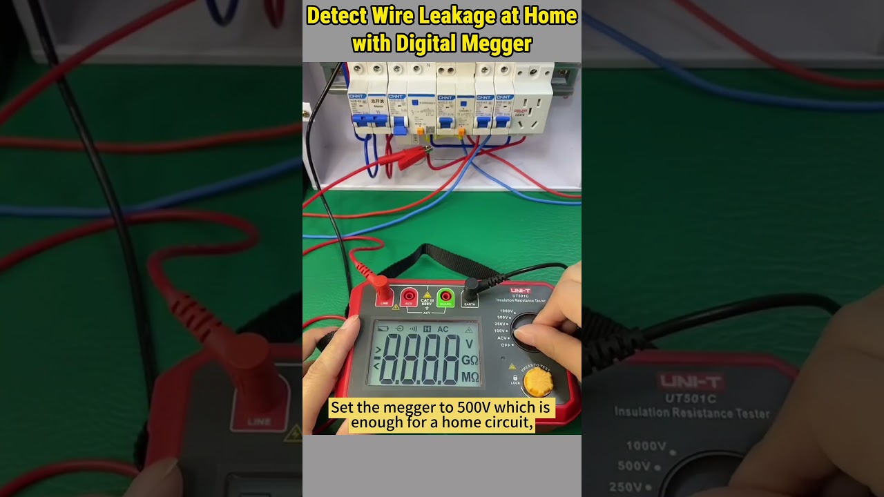 Megger Testing (Part 2): Digital Megger Used to Detect Wire Leakage #howto #electrical #maintenance